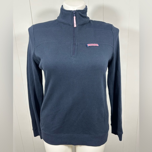 Vineyard Vines Sweaters - Vineyard Vines Women’s Blue 1/2 Zip Sweater Long Sleeve Womens Pullover Sz L